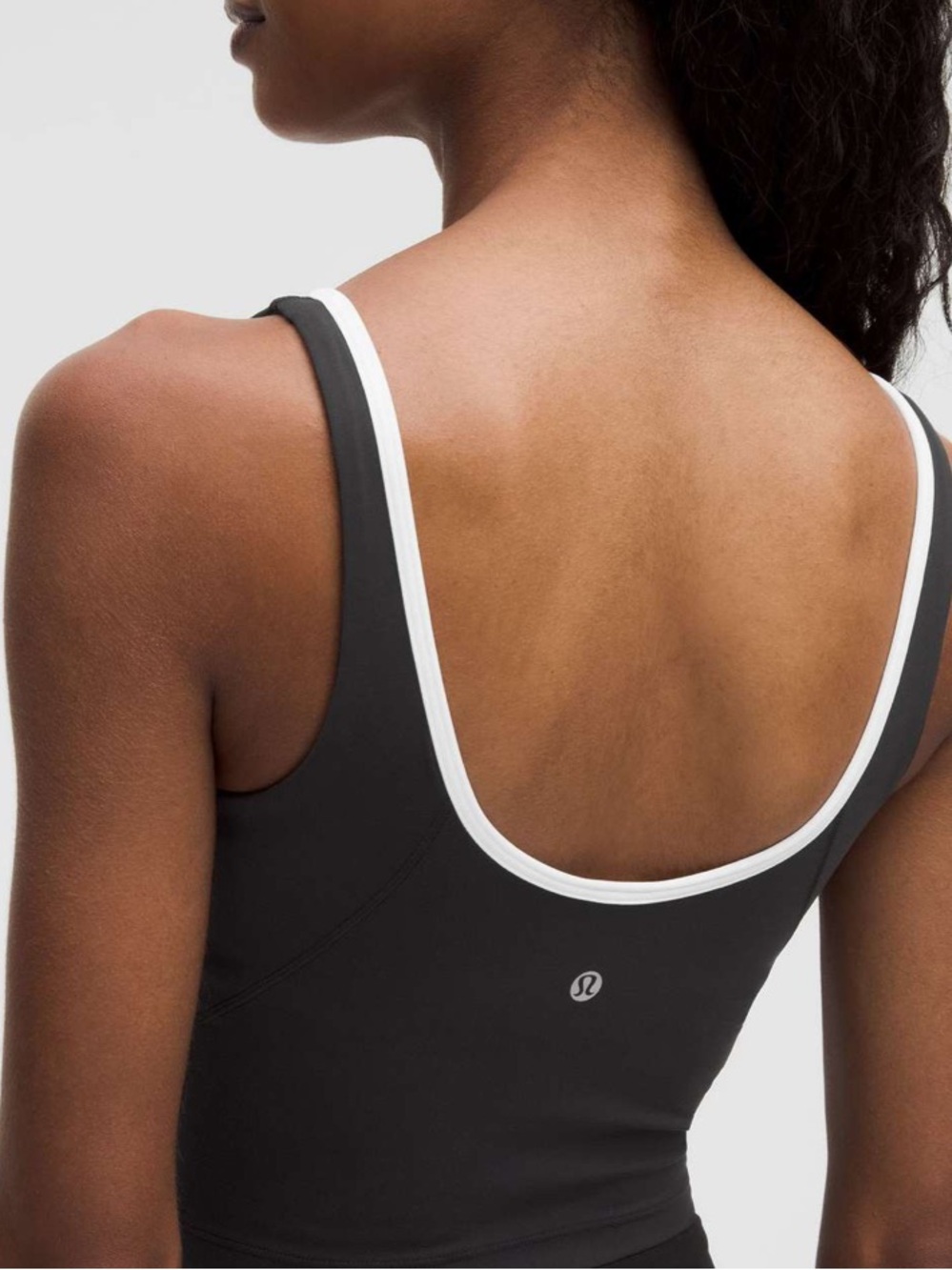 EUC align notched neck tank black/white size 6 lululemon - Picture 11 of 14